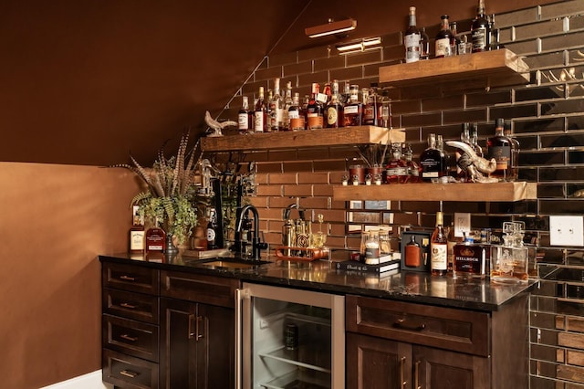 505 Green Apple Turn, Brentwood, TN 37027 - indoor dry bar featuring beverage cooler and backsplash
