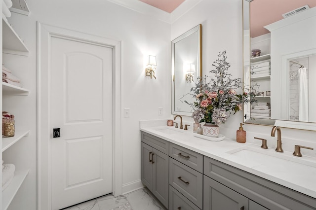 505 Green Apple Turn, Brentwood, TN 37027 - full bathroom with marble finish flooring, double vanity, and baseboards