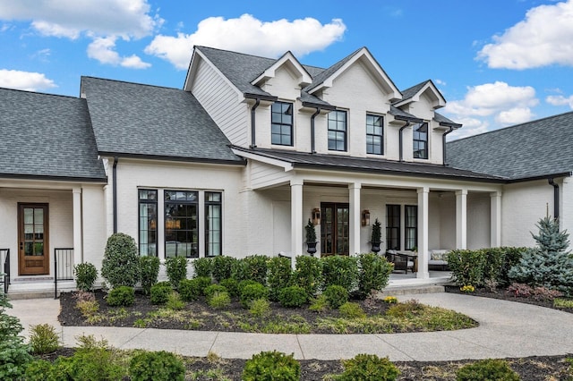 505 Green Apple Turn, Brentwood, TN 37027 - view of front of home with covered porch, a shingled roof, and brick siding