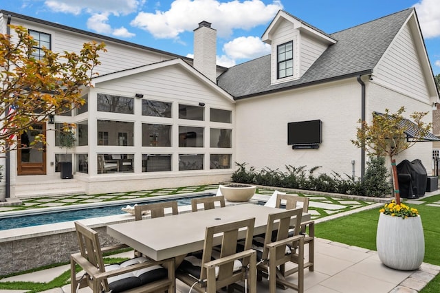 505 Green Apple Turn, Brentwood, TN 37027 - view of patio featuring an outdoor pool and outdoor dining area