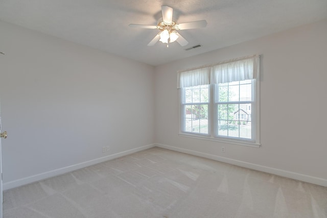 206 Sayre Ln, Murfreesboro, TN 37127 - empty room with baseboards, a ceiling fan, and light colored carpet