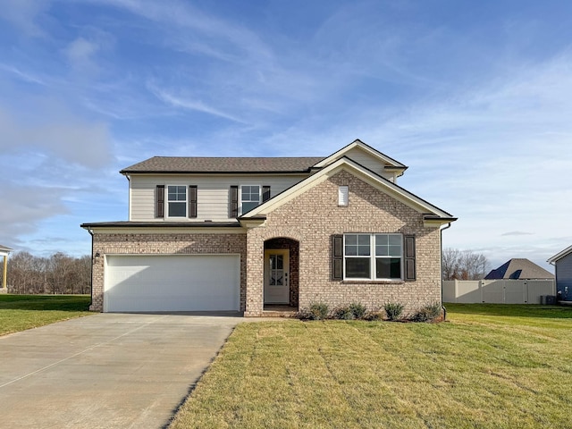 2502 Beverly Gail Rd, Pleasant View, TN 37146 - traditional-style house with concrete driveway, a garage, and brick siding