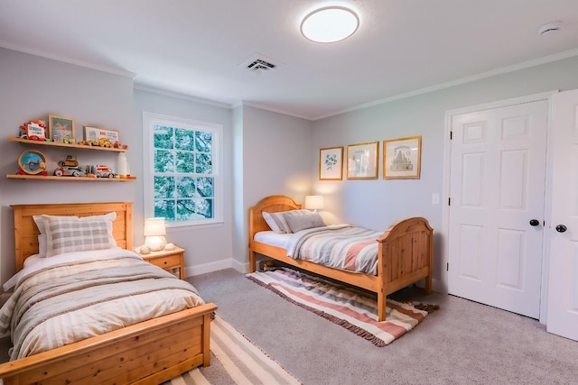 1405 SE Broad St, Murfreesboro, TN 37130 - bedroom with light carpet, ornamental molding, and baseboards
