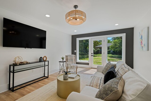 1412 Knox Valley Dr, Brentwood, TN 37027 - living room featuring wood finished floors and recessed lighting