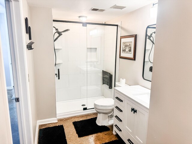 1803 Broadway Unit 509, Nashville, TN 37203 - full bath featuring a stall shower, toilet, and vanity