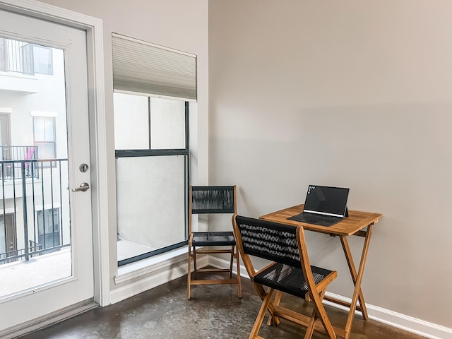 1803 Broadway Unit 509, Nashville, TN 37203 - office area with concrete flooring and baseboards