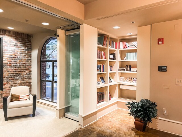 1803 Broadway Unit 509, Nashville, TN 37203 - common area featuring recessed lighting and brick wall