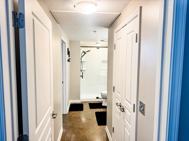 1803 Broadway Unit 509, Nashville, TN 37203 - hallway with concrete flooring and baseboards