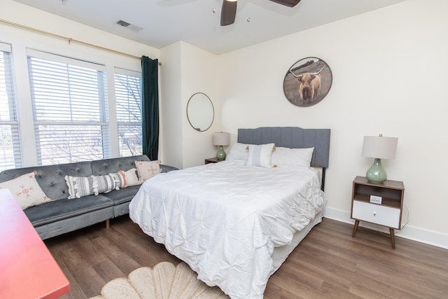 4303 Gallatin Pike Unit 206, Nashville, TN 37216 - bedroom with wood finished floors, baseboards, and a ceiling fan