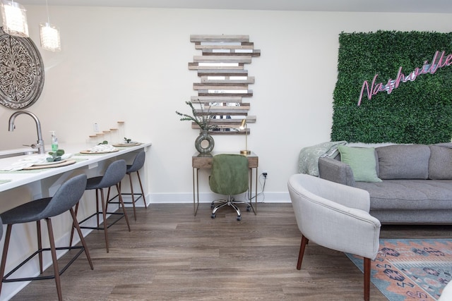 4303 Gallatin Pike Unit 206, Nashville, TN 37216 - living area featuring wood finished floors and baseboards
