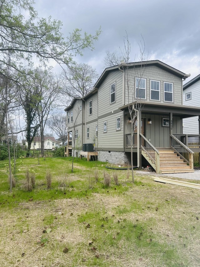 5930 Carl Pl, Nashville, TN 37209 - rear view of house featuring a porch