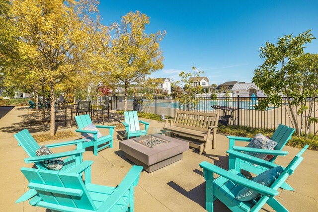 441 Golden Meadow Ln, Hendersonville, TN 37075 - view of patio featuring an outdoor fire pit