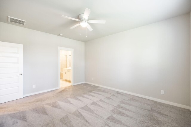 441 Golden Meadow Ln, Hendersonville, TN 37075 - unfurnished bedroom featuring light carpet, baseboards, ensuite bath, and a ceiling fan