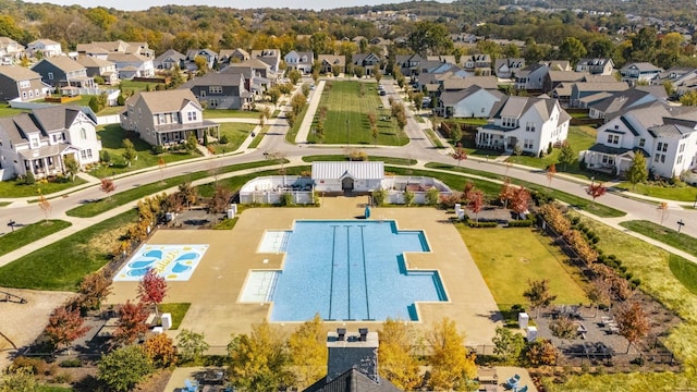 441 Golden Meadow Ln, Hendersonville, TN 37075 - aerial perspective of suburban area with a pool