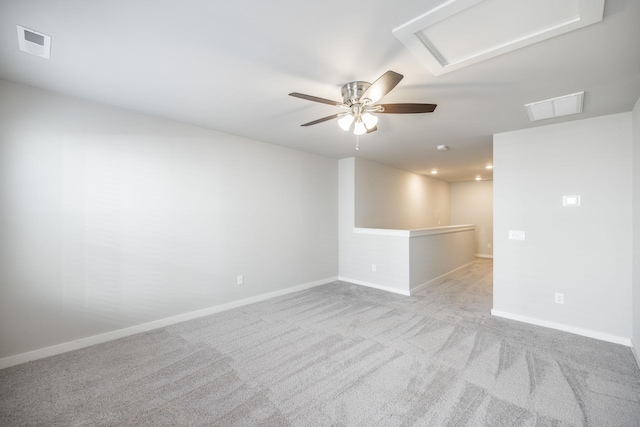 441 Golden Meadow Ln, Hendersonville, TN 37075 - unfurnished room with attic access, carpet flooring, a ceiling fan, and baseboards