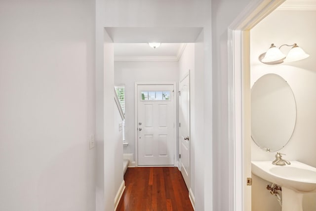 735 Tulip Grove Rd Unit 325, Hermitage, TN 37076 - hallway featuring wood finished floors, crown molding, and baseboards