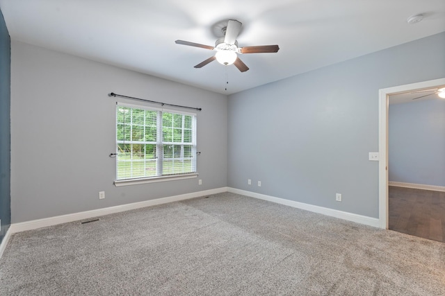 190 Twin Ct, Woodbury, TN 37190 - carpeted spare room with a ceiling fan, a smoke detector, and baseboards
