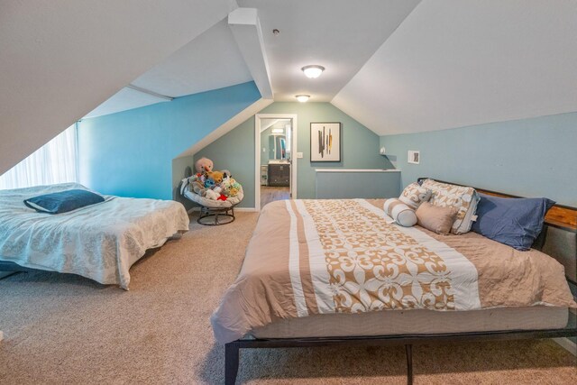 318 Church St, Clifton, TN 38425 - carpeted bedroom with vaulted ceiling