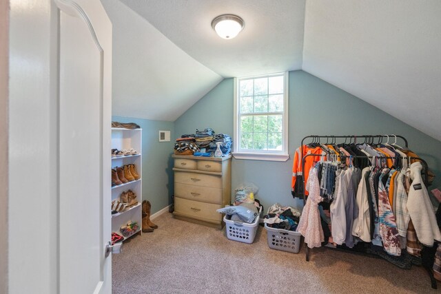 318 Church St, Clifton, TN 38425 - walk in closet featuring carpet and lofted ceiling