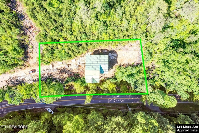 928 Ski Mountain Rd, Gatlinburg, TN 37738 - aerial view of property's location with property parcel outlined