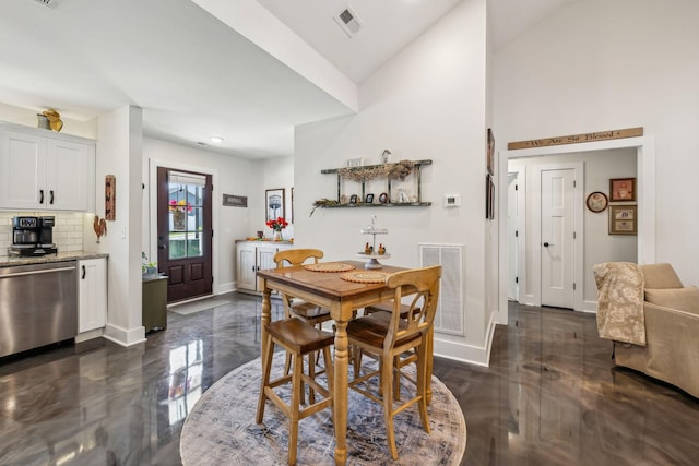 200 Nichols Dr, Woodbury, TN 37190 - dining room with baseboards and a towering ceiling