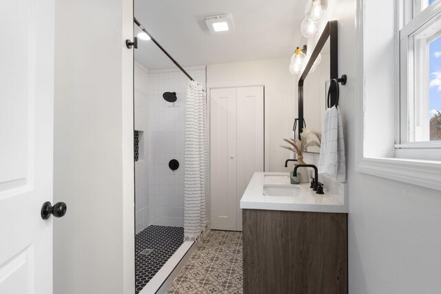 1371 Pomona Rd, Dickson, TN 37055 - bathroom with double vanity and tiled shower