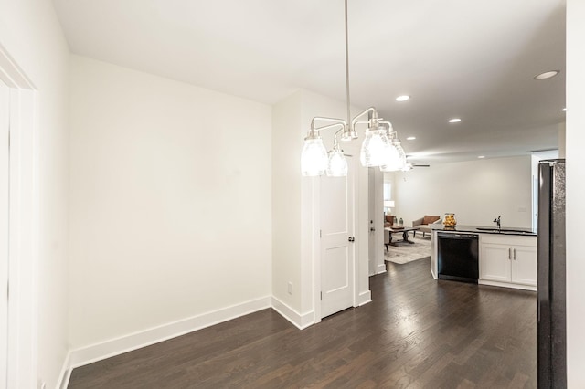 287 Cloverbrook Way, Gallatin, TN 37066 - dining space with dark wood-style floors, recessed lighting, and baseboards