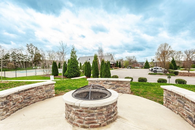 287 Cloverbrook Way, Gallatin, TN 37066 - view of patio featuring a fire pit