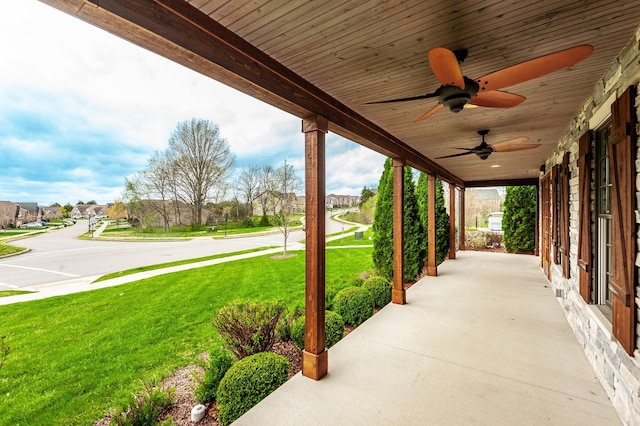 287 Cloverbrook Way, Gallatin, TN 37066 - view of patio with a residential view and ceiling fan