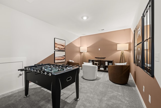 4508 Cresto Loop, Murfreesboro, TN 37128 - recreation room featuring carpet, baseboards, and lofted ceiling