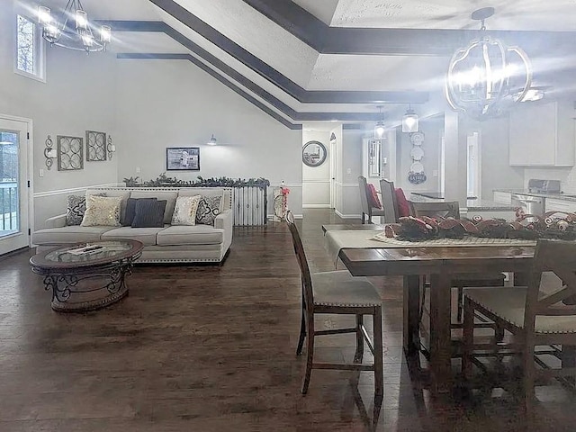 342 Drawbridge Trce, Paducah, KY 42003 - dining space with a chandelier, healthy amount of natural light, and wood finished floors