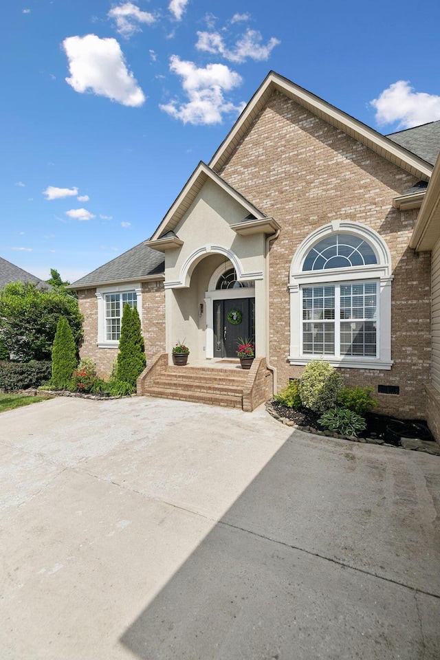 7579 Nightfall Cir, Ooltewah, TN 37363 - entrance to property featuring brick siding