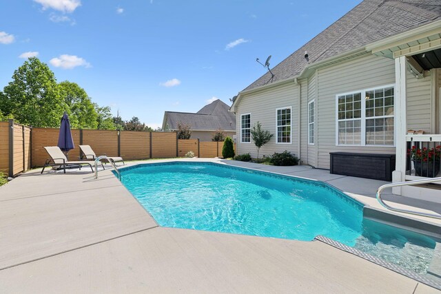 7579 Nightfall Cir, Ooltewah, TN 37363 - view of swimming pool with a patio area and a fenced backyard