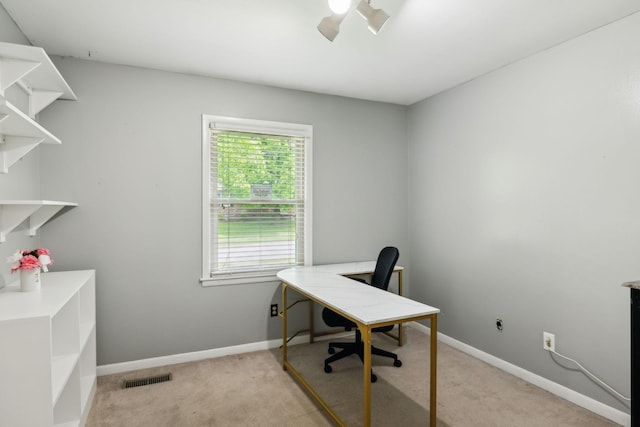 805 Springmont Dr, Hopkinsville, KY 42240 - office with a ceiling fan and light colored carpet