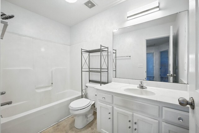 3716 S Jot Dr, Clarksville, TN 37040 - bathroom featuring toilet, vanity, and shower / bathtub combination