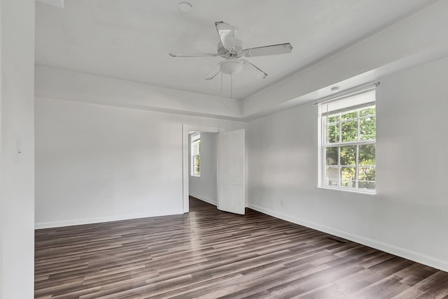 226 Higdon St, Lynnville, TN 38472 - spare room with wood finished floors, baseboards, and a ceiling fan
