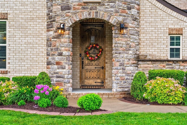 127 Copperstone Dr, Clarksville, TN 37043 - property entrance with brick siding and stone siding