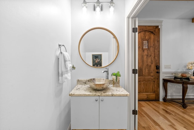 127 Copperstone Dr, Clarksville, TN 37043 - bathroom with vanity and wood finished floors