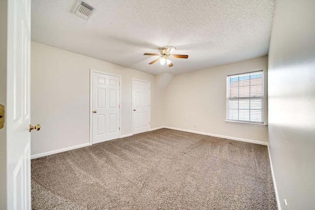 3889 Mackenzie Dr, Clarksville, TN 37042 - unfurnished bedroom with a textured ceiling, carpet flooring, baseboards, and a ceiling fan