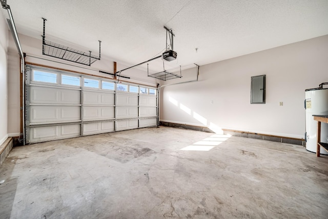 3889 Mackenzie Dr, Clarksville, TN 37042 - garage with a garage door opener, electric water heater, and electric panel