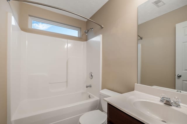 905 Arbor Springs Dr, Mount Juliet, TN 37122 - bathroom featuring toilet, vanity, and shower / bathtub combination