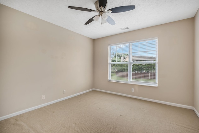 905 Arbor Springs Dr, Mount Juliet, TN 37122 - empty room featuring baseboards, light colored carpet, ceiling fan, and a textured ceiling
