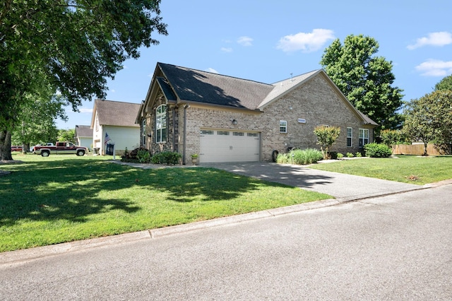 390 Buckingham Blvd, Gallatin, TN 37066 - view of property exterior featuring driveway, brick siding, a garage, and a shingled roof
