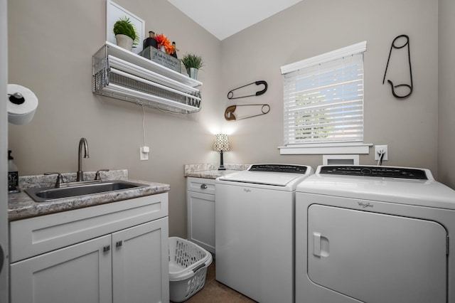 390 Buckingham Blvd, Gallatin, TN 37066 - laundry area with washer and clothes dryer, cabinet space, and tile patterned flooring