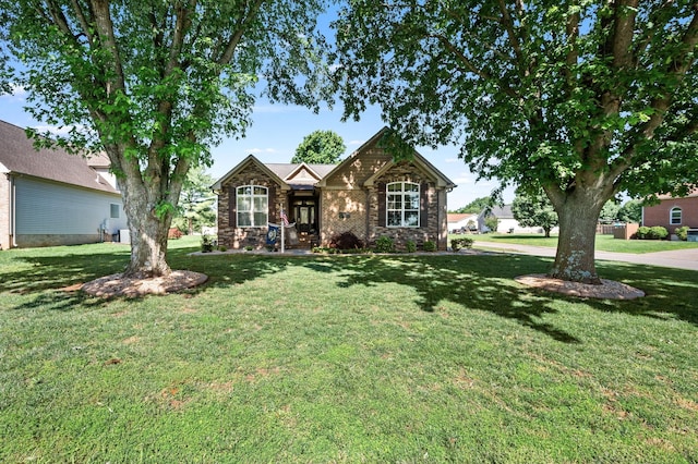 390 Buckingham Blvd, Gallatin, TN 37066 - view of front of house with a front lawn and stone siding