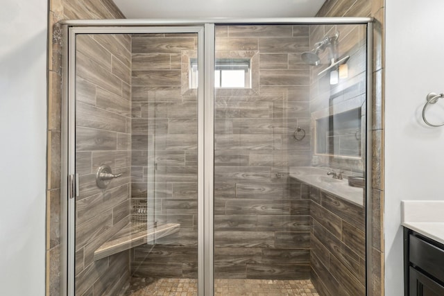 974 Bonellis Ln, Clarksville, TN 37040 - bathroom featuring vanity and a stall shower