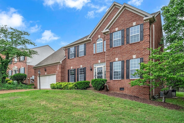 6948 Stone Run Dr, Nashville, TN 37211 - view of front of property with brick siding, a garage, and a front yard