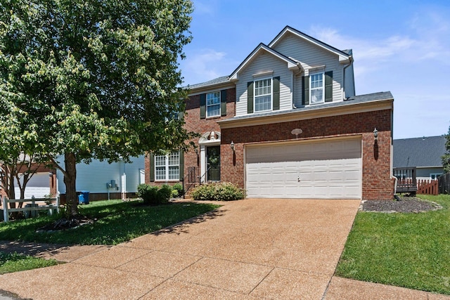 3224 Nolen Ln, Franklin, TN 37064 - traditional-style home featuring concrete driveway, brick siding, and an attached garage