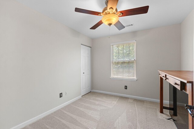 3224 Nolen Ln, Franklin, TN 37064 - empty room featuring baseboards, ceiling fan, and light carpet