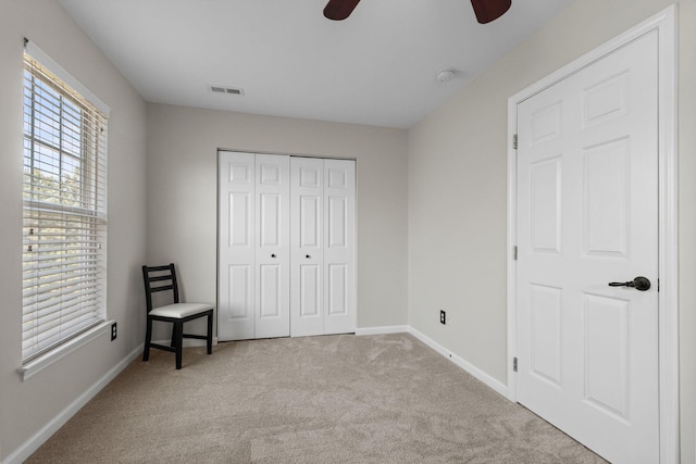 3224 Nolen Ln, Franklin, TN 37064 - unfurnished bedroom featuring carpet flooring, baseboards, a closet, and a ceiling fan